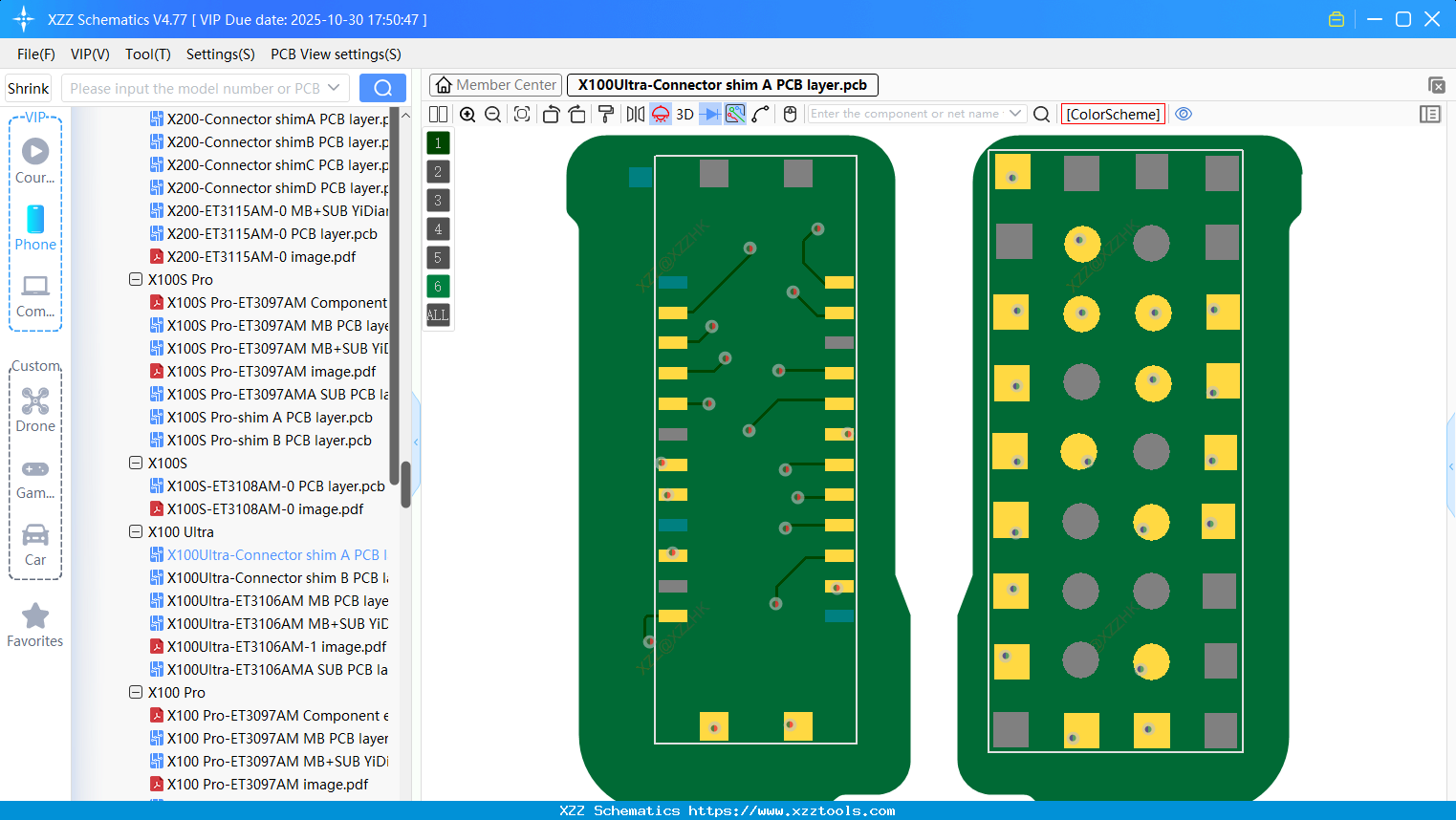 VIVO X100Ultra-Connector Shim A PCB Layer